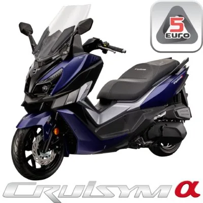 SYM Cruisym alpha 300 in Blau, Seitenansicht