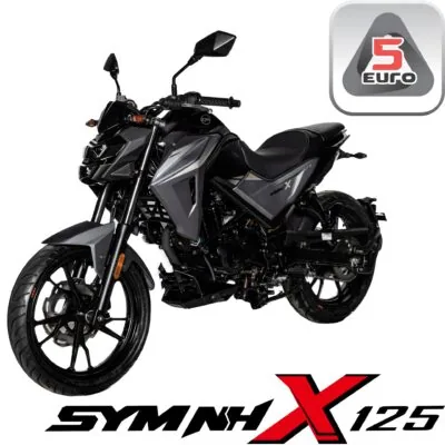 SYM NH X 125 in Anthrazit, Seitenansicht